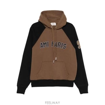 26 FW 아미 래글런 소매 자수 후드티 HSW768747 TP456819383