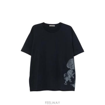 26 FW 꼬르넬리아니 트리 자수 티셔츠 27G5812725037 TP456305452