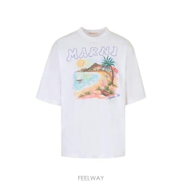 26 FW 마르니 코스탈 씬 티셔츠 HUMU02234PUSCZ06 TP459103185
