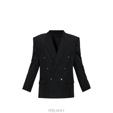 | Other Brand | 26 FW Willy Chavarria Manuel pinstripe double breasted jacke26 FW Willy Chavarria Manuel pinstripe double breasted