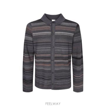 26 FW 폴스미스 그레이 텍스처 스트라이프 메리노 울 가디건 M1RA004W03253 TP458860441