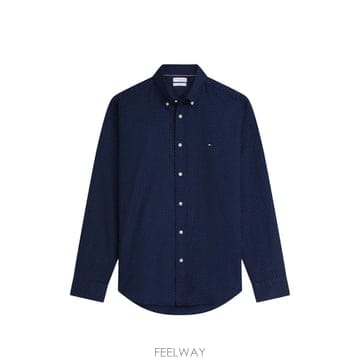 26 FW 타미힐피거 마이크로 프린트 버튼다운 셔츠 MW0MW43318 TP455287778