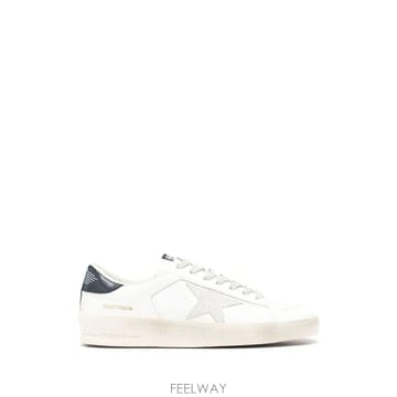 26 FW Golden Goose 스타단 아이스 그레이 스웨이드 앤 블루 네이비 힐 탭 GMF00128F00