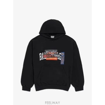 26 FW 발렌시아가 범퍼 스티커 후드티 871956TUVS8 TP455377378