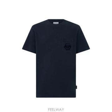 26 FW 필립플레인 로고 패치 포켓 티셔츠 FAFCMTK9214PJY002N TP459407544