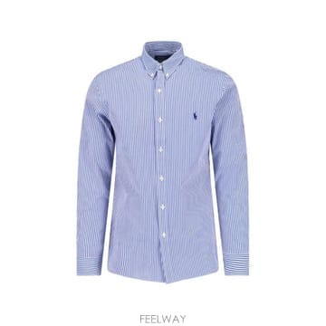 26 FW 폴로 랄프로렌 스트라이프 로고 자수 셔츠 710928254008 TP459305651