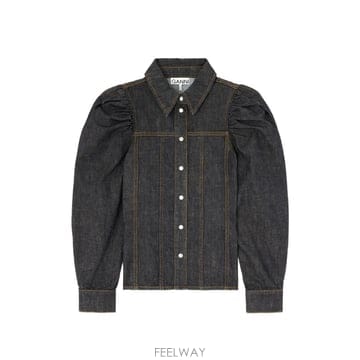 26 FW 가니 텍스처 슬럽 데님 셔츠 A1140010 TP459404293