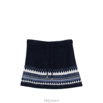 Maje 26 FW ���� Fair Isle patterned knitted short skirt MFPJU0178926 FW ���� Fair Isle patterned knitted short skirt MFP