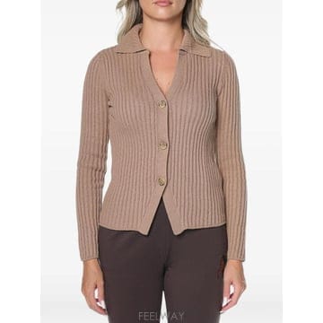 26 FW 디케이앤와이 ribbed knit button up cardigan  DJ6R0301D53 TP4