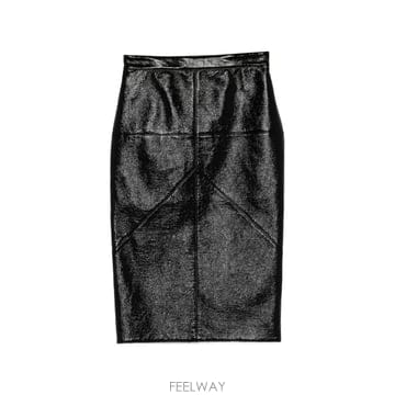 26 FW 랑방 크링클 피니시 펜슬 미디 스커트 RWST02036378A26 TP458244103