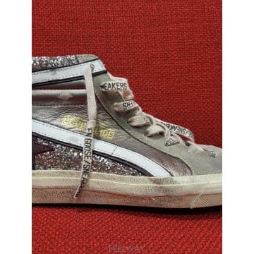 26 FW Golden Goose Slide glitter embellished high top sneake