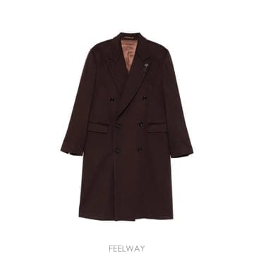 Lardini 26 FW �󸣵�� double breasted peak lapel coat AC40408ECN65601 T26 FW �󸣵�� double breasted peak lapel coat AC40408
