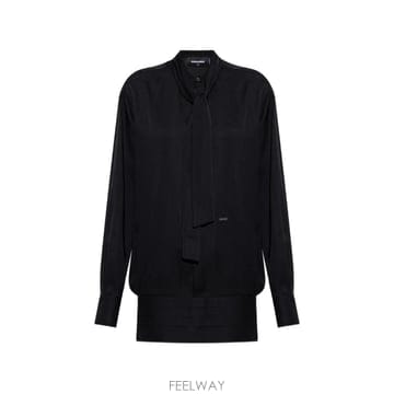 Dsquared2 26 FW �������2 pussy bow silk blouse  S75NC1145D35531 TP45967626 FW �������2 pussy bow silk blouse  S75NC1145D355