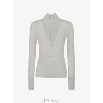 26 FW 가브리엘라허스트 Waite lace knit high neck long sleeved blouse