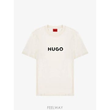 26 FW HUGO 로고 프린트 코튼 티셔츠 50557437 TP458960612