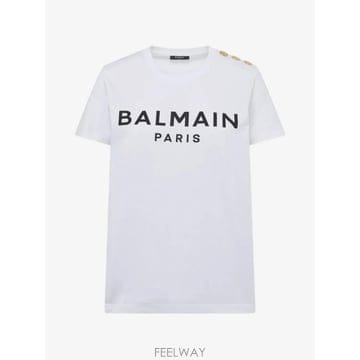 Balmain 26 FW �߸� �ΰ� ����Ʈ ��ư ������ Ƽ���� EF005BB02GAB TP45814158126 FW �߸� �ΰ� ����Ʈ ��ư ������ Ƽ���� EF005BB02GAB