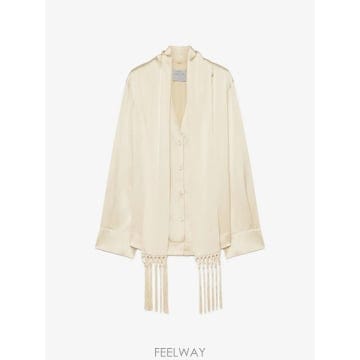 Forte Forte 26 FW Forte Forte fringed silk satin shirt 15382 TP45966694626 FW Forte Forte fringed silk satin shirt 15382 TP459