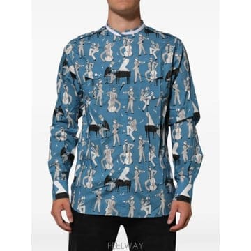 Dolce&Gabbana 26 FW ��ü�ذ��ٳ� jazz print button front shirt G5EE3T TP4591392526 FW ��ü�ذ��ٳ� jazz print button front shirt G5EE3