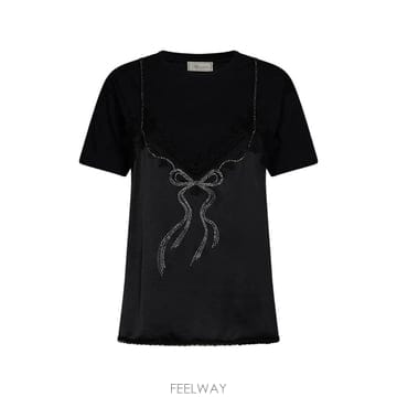Blumarine 26 FW ���縶�� rhinestone embellished T shirt 20J5923 TP4597121026 FW ���縶�� rhinestone embellished T shirt 20J5923 