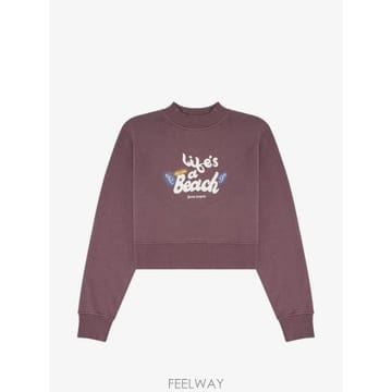 Palm Angels 26 FW �ʾ����� slogan print cropped sweater PAWBA004FL001383B TP26 FW �ʾ����� slogan print cropped sweater PAWBA004FL