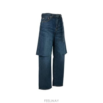 26 FW 사카이 레이어드 와이드 진 08595 TP459653086
