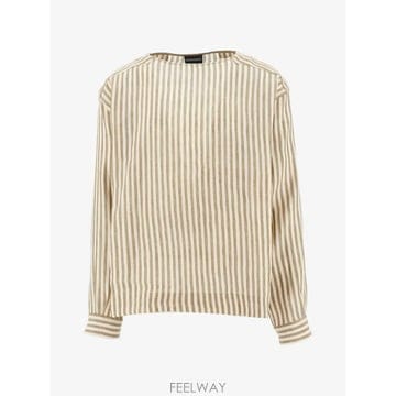 26 FW 아르마니 스트라이프 긴소매 티셔츠 EM006167TE21557 TP459653102
