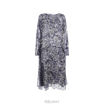 26 FW 안토니오 마라스 bead embellished floral lace midi dress MABM4