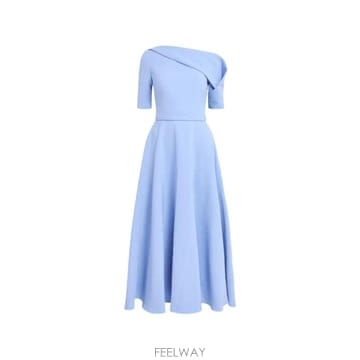 | Other Brand | 26 FW Safiyaa asymmetric draped A line midi dress DL15531BE626 FW Safiyaa asymmetric draped A line midi dress DL15
