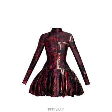ERDEM 26 FW ������ floral print dropped waist dress AW26D3125300601626 FW ������ floral print dropped waist dress AW26D312