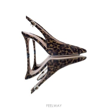 26 FW 지안비토 로시 Robbie Sling leopard print pumps ESCARPINSLING