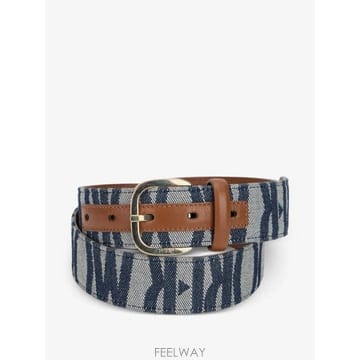 26 FW 무레르 Kiotojlo monogram pattern leather trim belt KIOTOJ