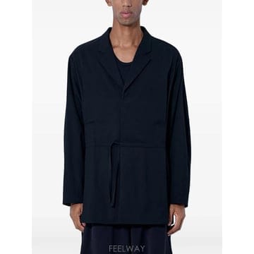 KIKO KOSTADINOV 26 FW Ű�� �ڽ�Ÿ���� tie waist notched lapel jacket KKAW26J0234 T26 FW Ű�� �ڽ�Ÿ���� tie waist notched lapel jacket