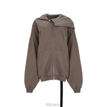 26 FW 릭오웬스 마운틴 훈 비대칭 칼라 후드 집업 DS02F6228FP34 TP459631649