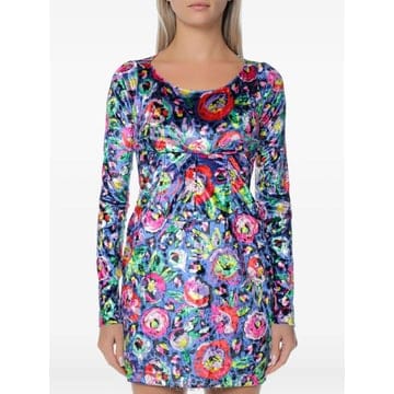26 FW 키아라페라그니 floral print corset style long sleeved fitted