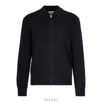 26 FW 라코스테 로고 디테일 지퍼 가디건 AH5177031 TP459335802