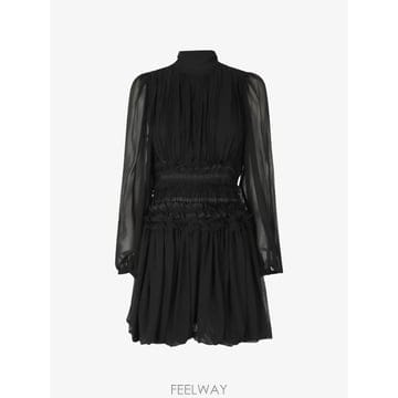 26 FW 울라 존슨 실크 러플 미니 드레스 FA260127099 TP459627100