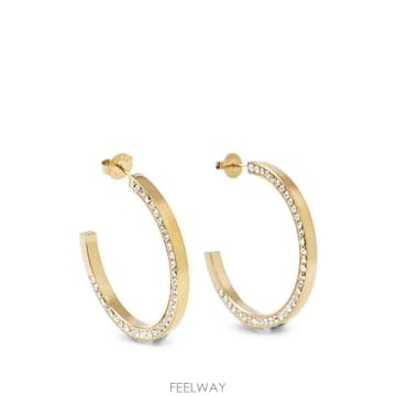 | Other Brand | 26 FW GUESS USA Gold crystal hoop earrings JUBE06437JW TP45926 FW GUESS USA Gold crystal hoop earrings JUBE06437JW