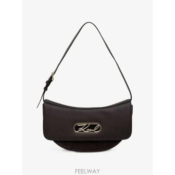 26 FW 칼라거펠트 로고 장식 스웨이드 패널 숄더 백 B4W30336451 TP459625747