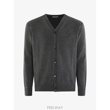 Jacob Cohen 26 FW ���� ���� logo embroidered V neck cardigan X0023 TP459335026 FW ���� ���� logo embroidered V neck cardigan X0023