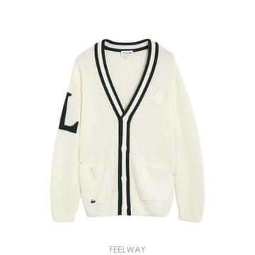 26 FW 라코스테 배지 엑센트 울 혼방 골프 가디건 AH6868 TP459334166