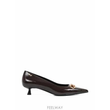Karl Lagerfeld 26 FW Į�����Ʈ Pasha patent finish logo plaque pumps KL3012114426 FW Į�����Ʈ Pasha patent finish logo plaque pumps