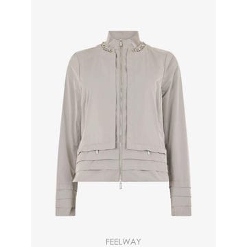 MOORER 26 FW ������ Kareninaric Cwk crystal embellished tiered jacket26 FW ������ Kareninaric Cwk crystal embellished tiere