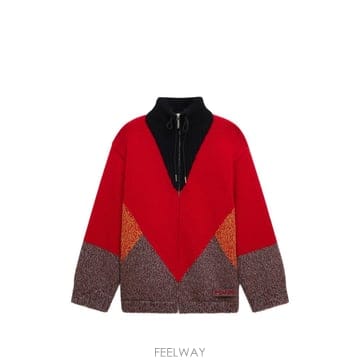Marni 26 FW ������ red wool cashmere jacket with  M  detail GIMD0030Q26 FW ������ red wool cashmere jacket with  M  detail 