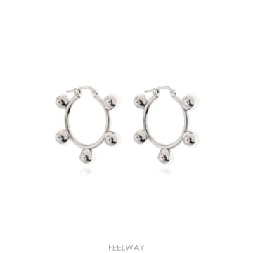 (해외배송) 질샌더 Jil Sander 로고가 새겨진 후프 이어링 J12VG0364P6959