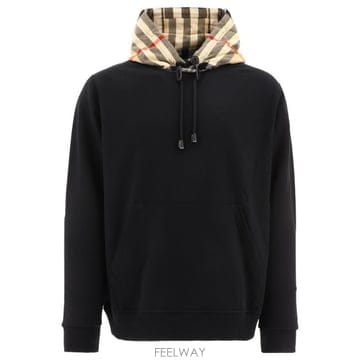 (해외배송) 버버리 Burberry 체크 디테일 드로스트링 후디 8058117