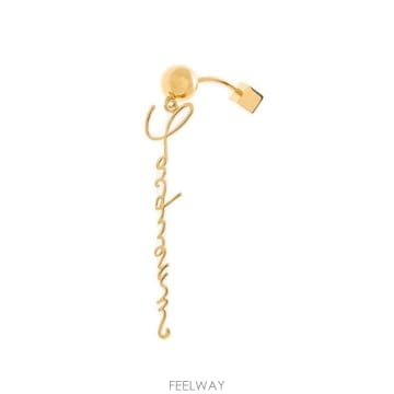 (해외배송) 쟈크뮈스 Jacquemus 로고 레터링 펜던트 벨리 피어싱 231JW5485845