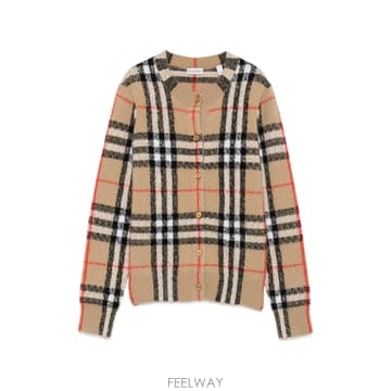인더샵 BURBERRY 버버리 베이지 체크 가디건