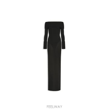 인더샵 ALAIA 알라이아 블랙 롱 드레스