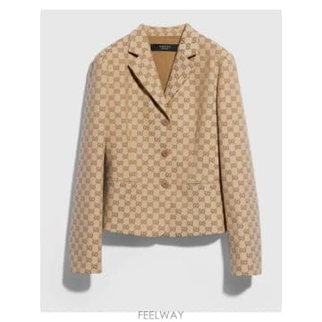 인더샵 GUCCI 구찌 베이지 테일러드 자켓