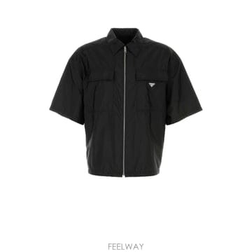 인더샵 PRADA 프라다 삼각 로고 나일론 셔츠
